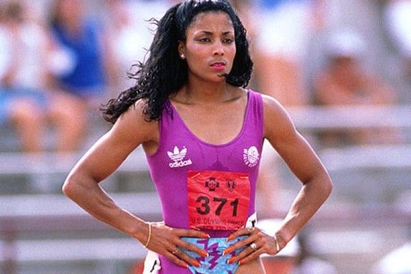 Flo Jo Wearing Stylish Track Uniform
